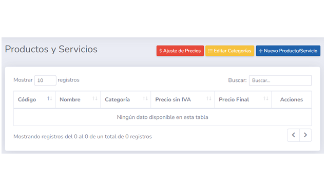 Administra todos tus productos y servicios